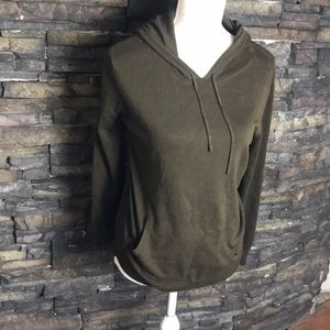 Hooded green sweater